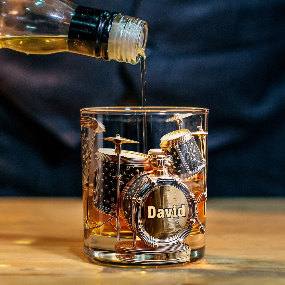 Awsome Drumer - Personalized Drummer Whiskey Glass