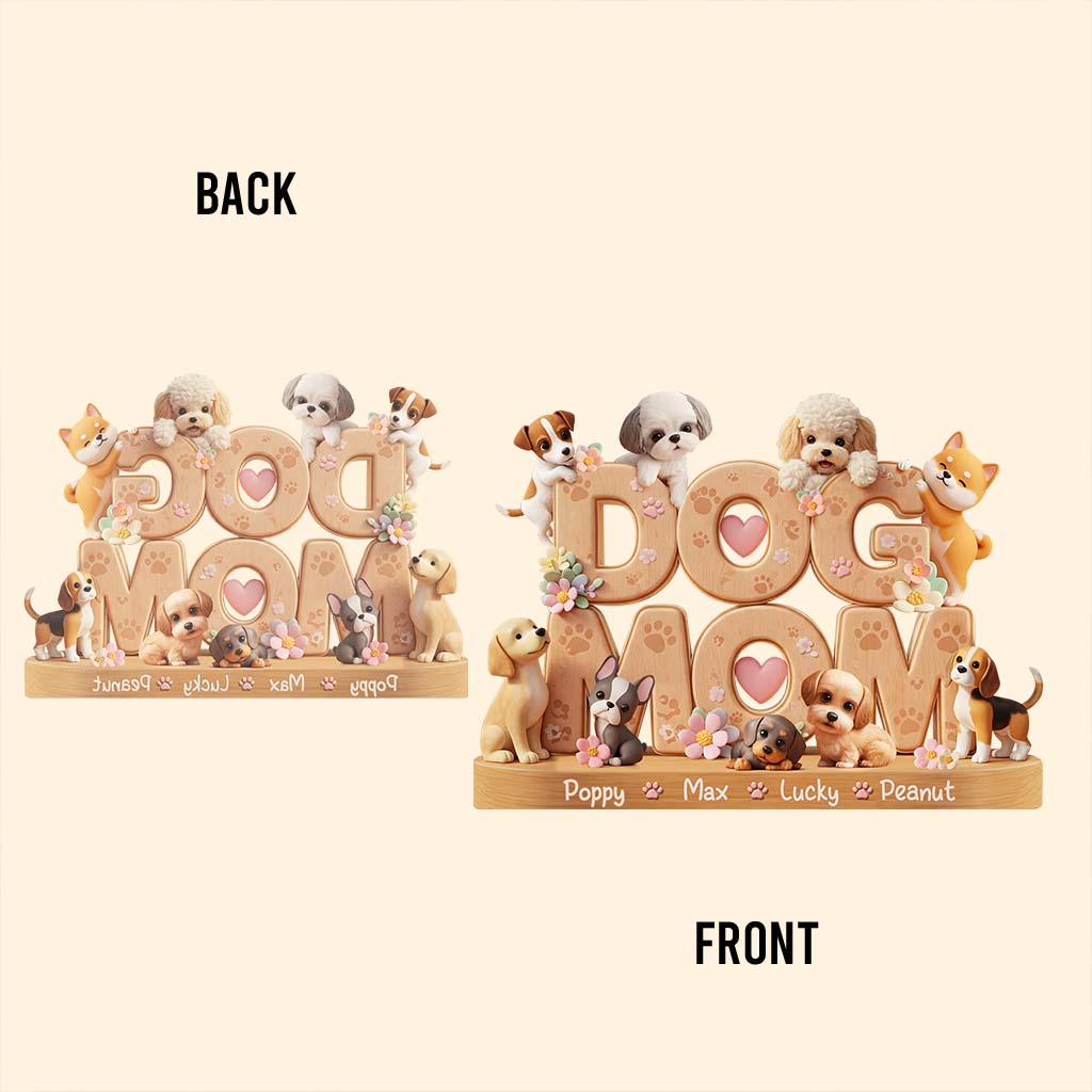 Hundemama – Personalisierte Acrylplakette in Hundeform