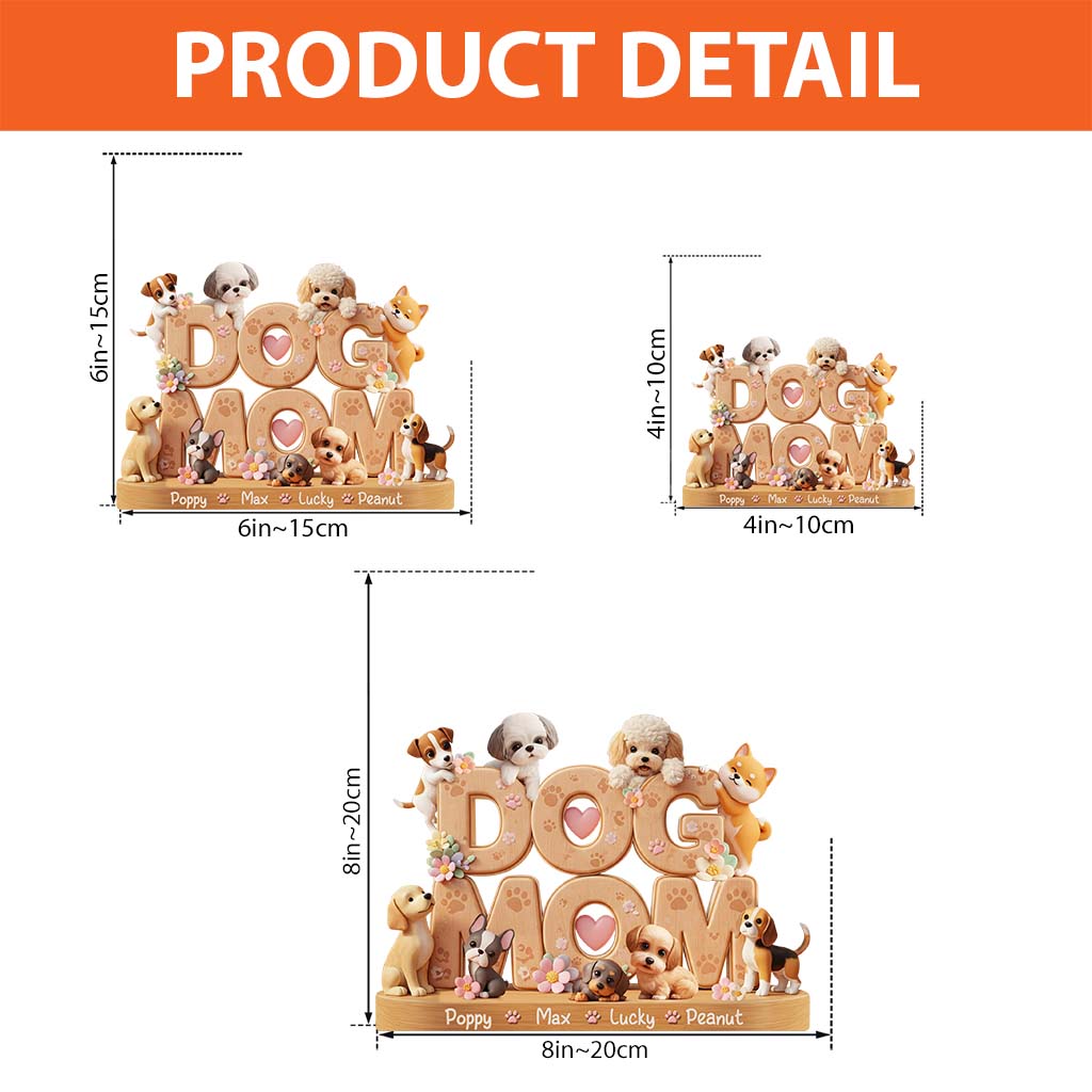 Hundemama – Personalisierte Acrylplakette in Hundeform