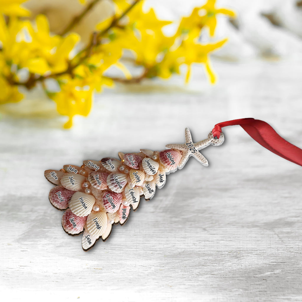 Muschel-Weihnachtsbaum – Personalisierter Familienschmuck