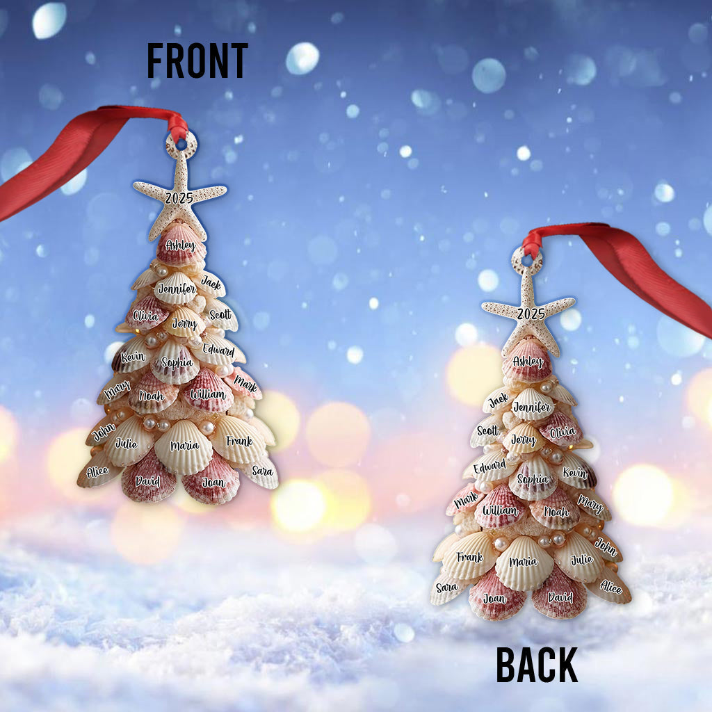 Muschel-Weihnachtsbaum – Personalisierter Familienschmuck