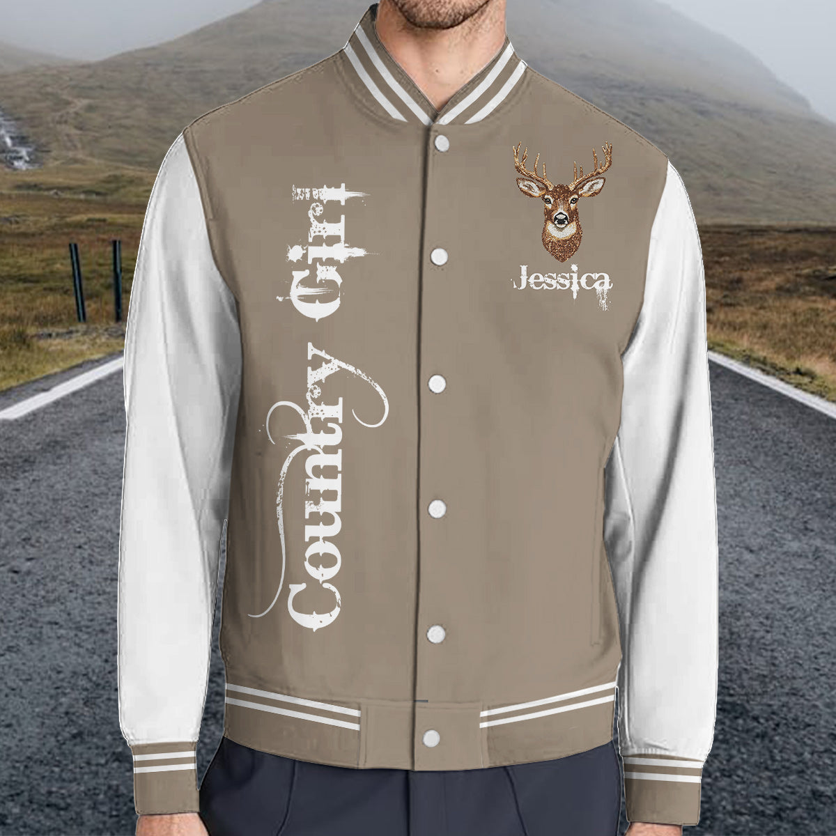 Country Girl – Personalisierte Jagd-Collegejacke