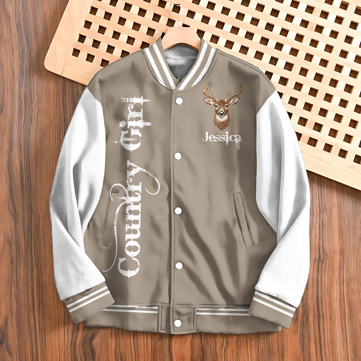 Country Girl – Personalisierte Jagd-Collegejacke
