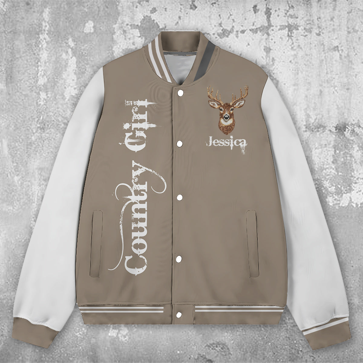 Country Girl – Personalisierte Jagd-Collegejacke