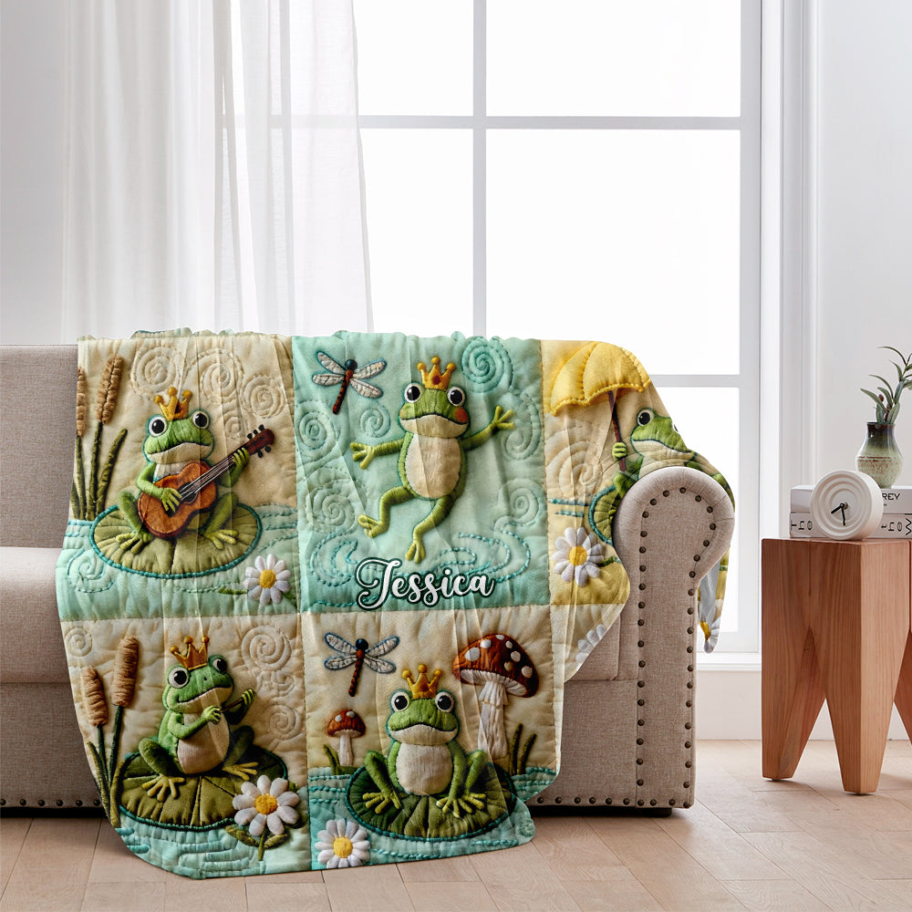 Love Frogs - Personalized Frog Blanket