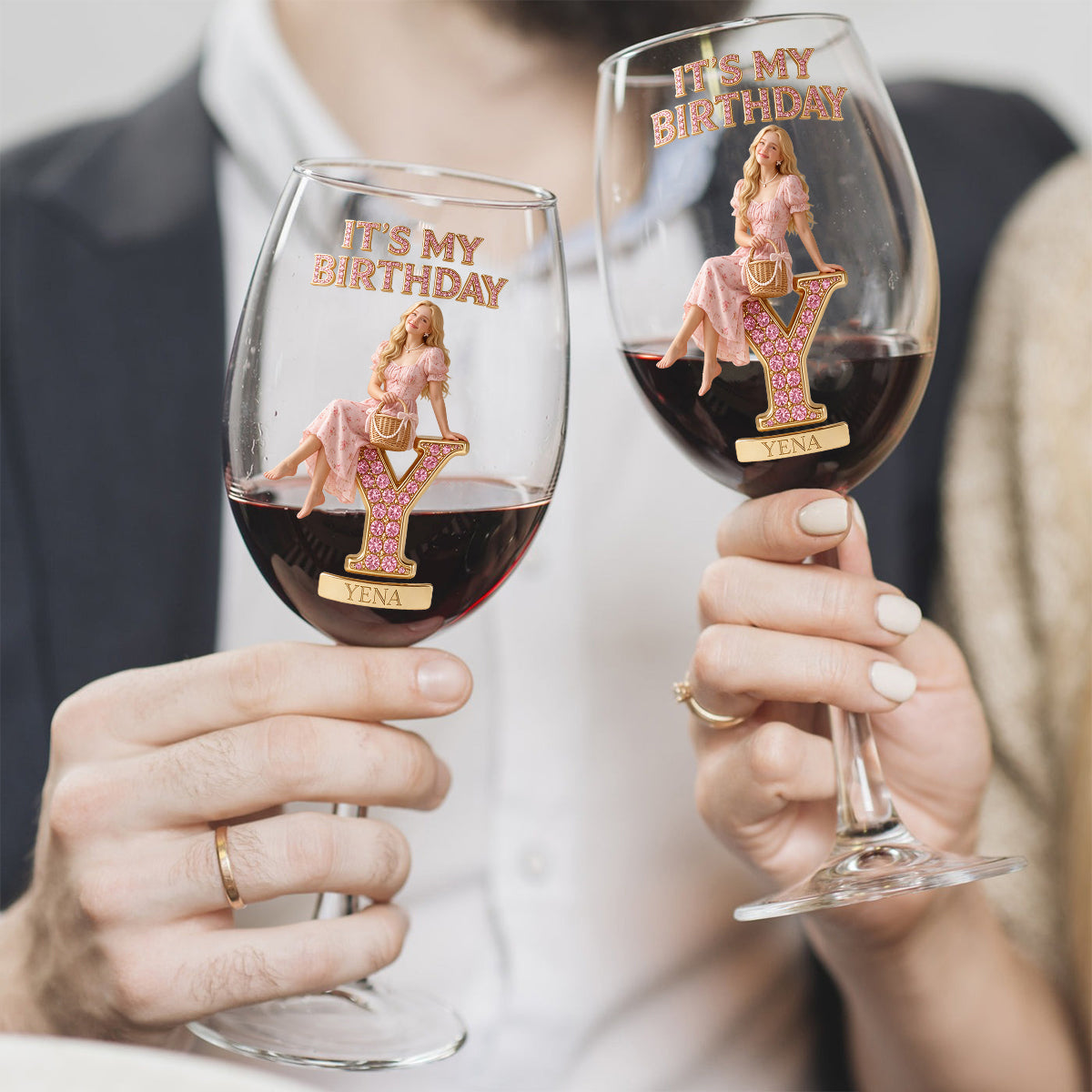 It's My Birthday - Personalized Birthday Wine Glass With Long Stem