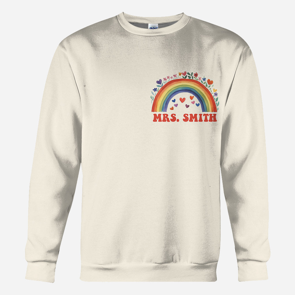 Everyone Is Welcome Here - Personalized Teacher All Over Shirt