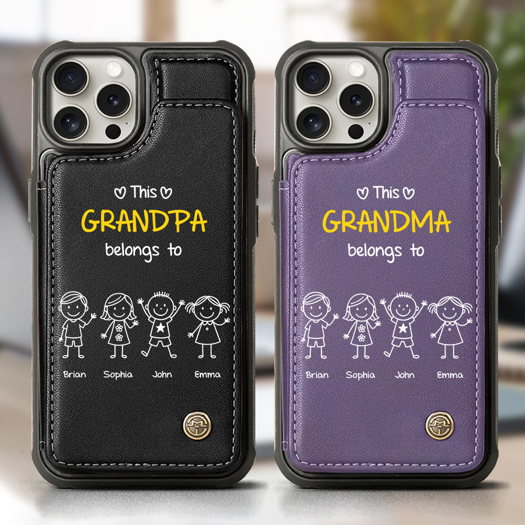 This Grandpa Dad Belongs To - Personalized Grandpa Wallet Phone Case