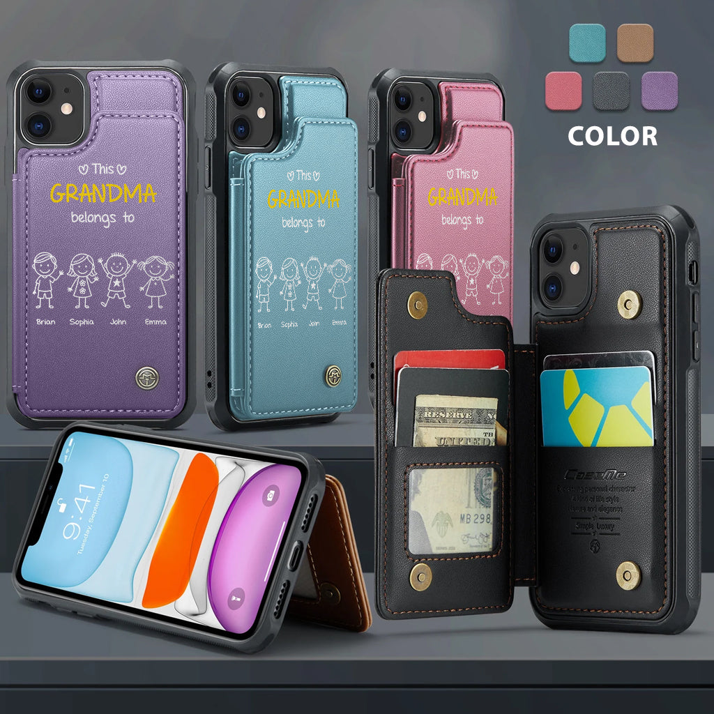 This Grandpa Dad Belongs To - Personalized Grandpa Wallet Phone Case