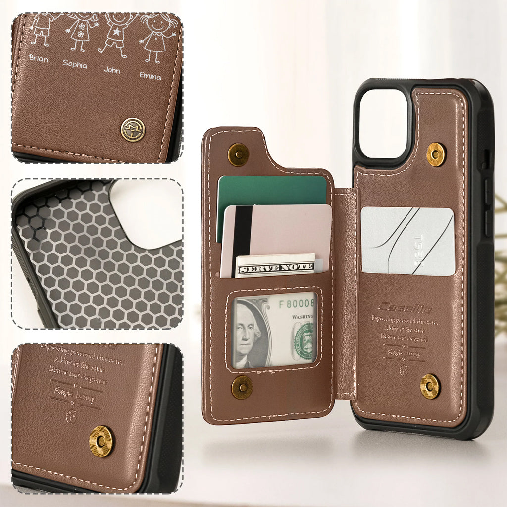 This Grandpa Dad Belongs To - Personalized Grandpa Wallet Phone Case