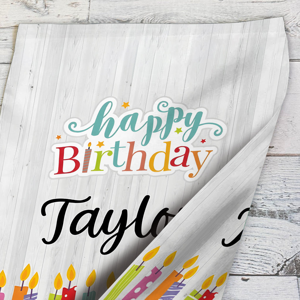 Happy Birthday - Personalized Birthday Garden Flag