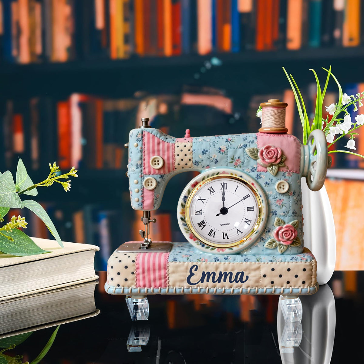 Love Sewing - Personalized Sewing Acrylic Clock Plaque