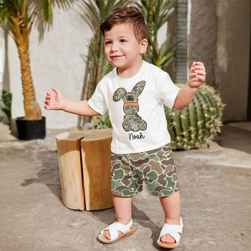 Eiersucher – Personalisiertes Kinder-T-Shirt & Shorts