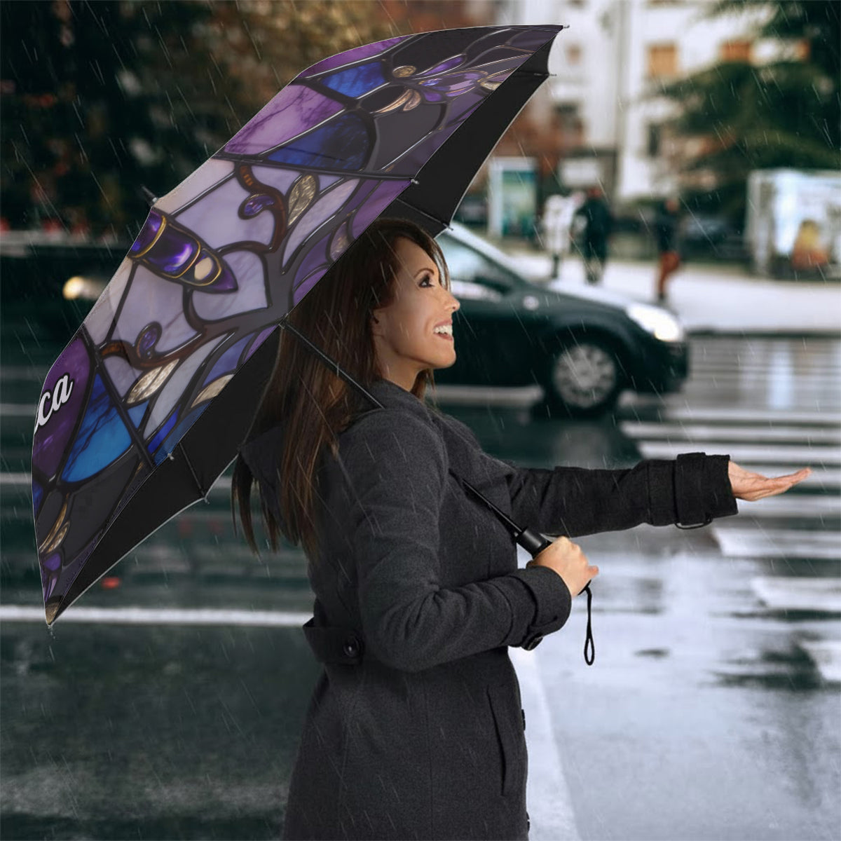 Majestätische Libelle – Personalisierter Libellen-Regenschirm