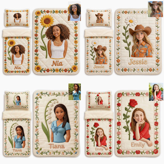 Any Flower, Custom From Photo - Personalized Daughter Nap Mat
