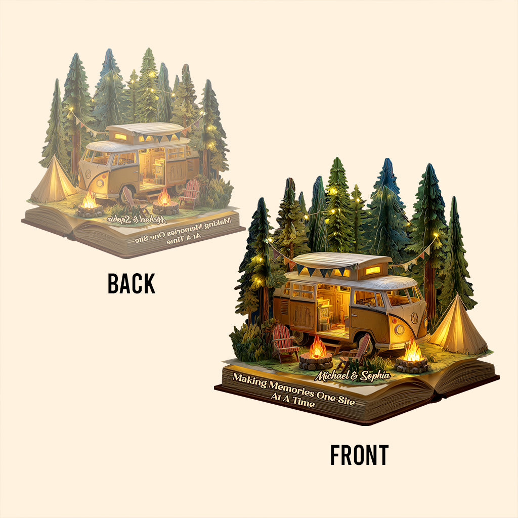 Making Memories One Site At A Time - Personalized Camping Custom Shaped Acrylic Plaque