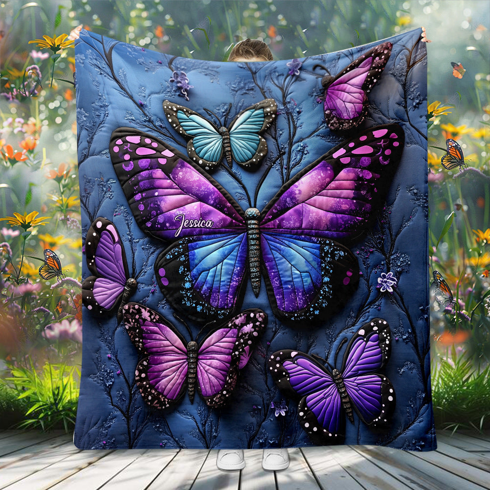 Wunderschöne Schmetterlinge – personalisierte Schmetterlingsdecke