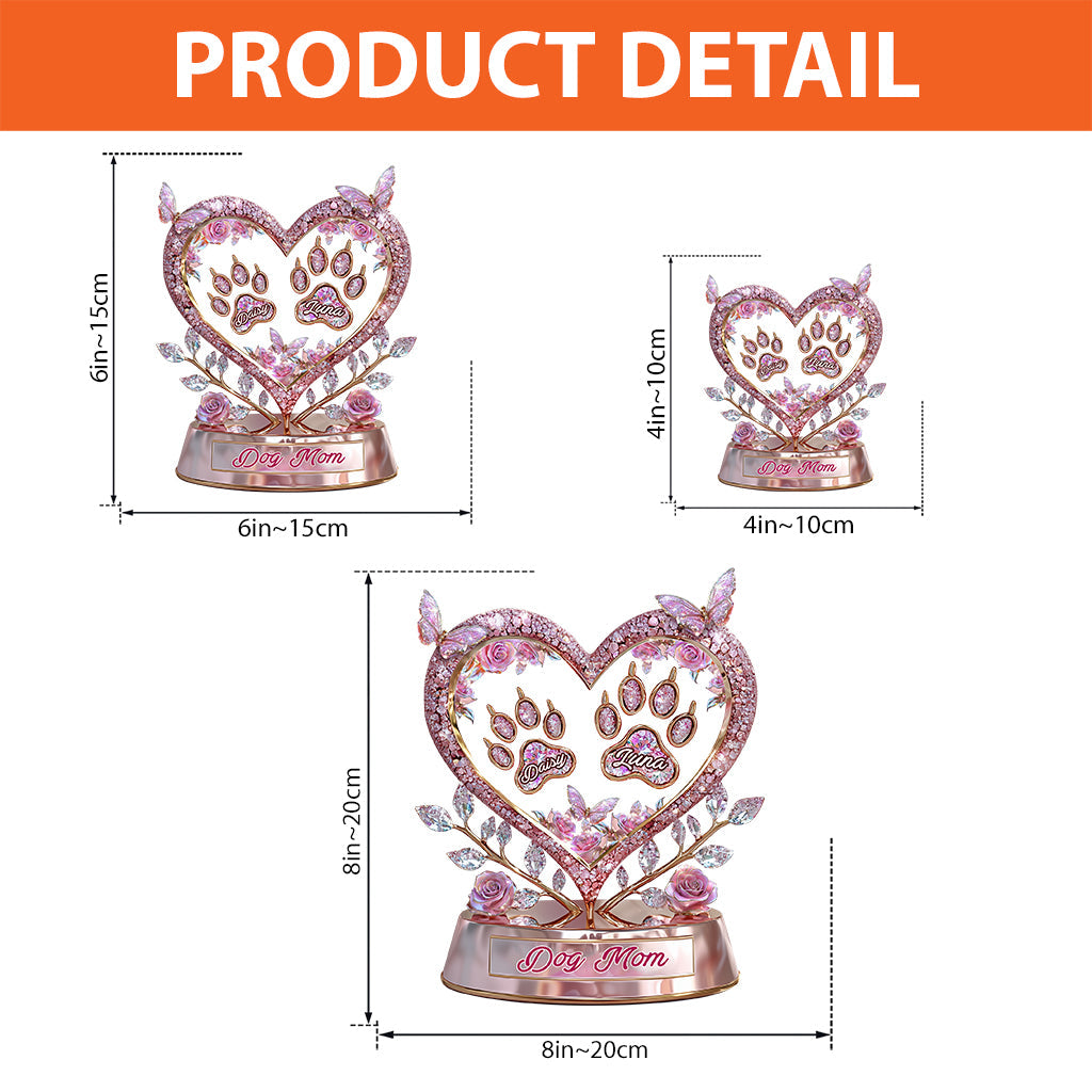 Fur Mama – Personalisierte Acrylplakette in Hundeform