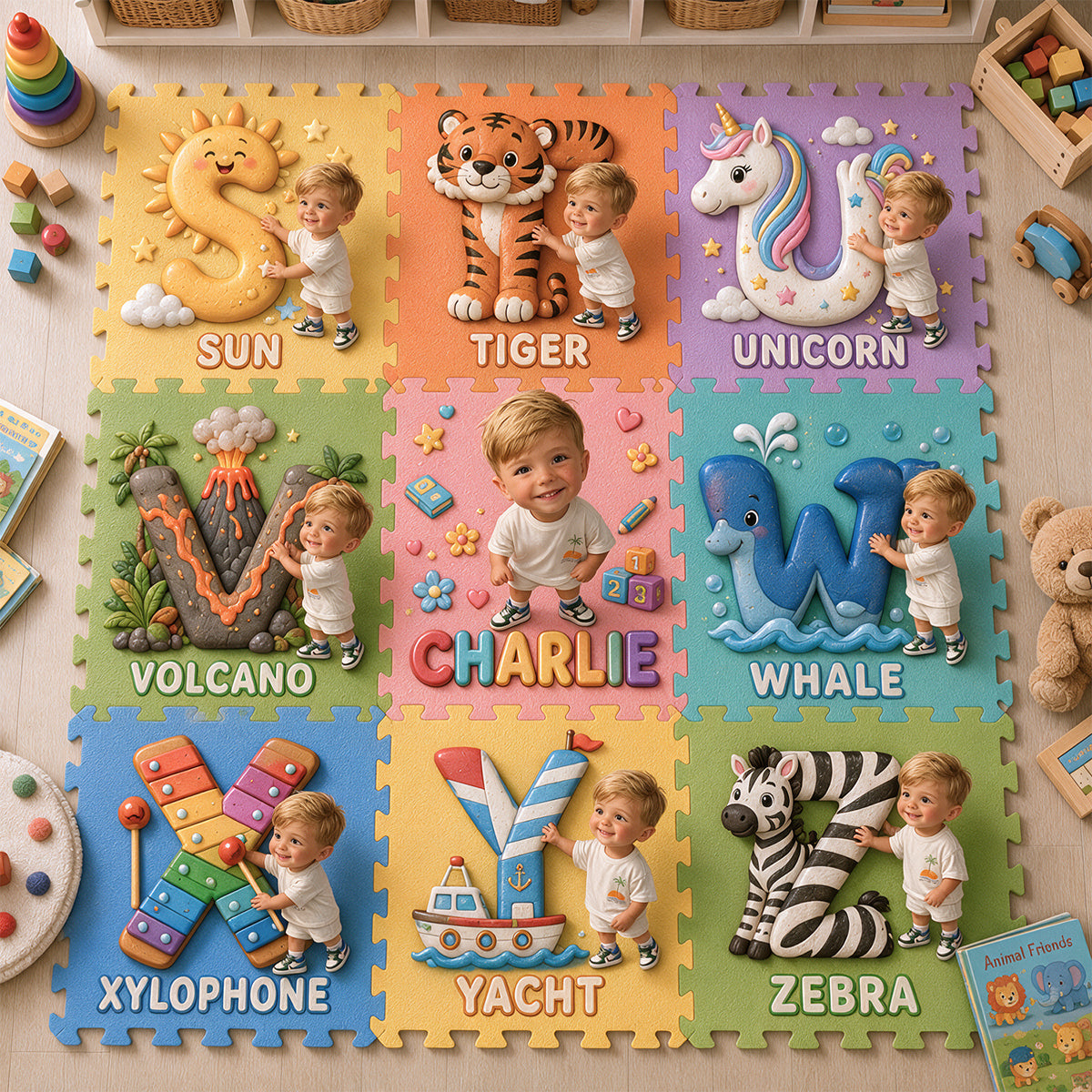 Learning Alphabet - Personalized Kid Foam Puzzle Mat
