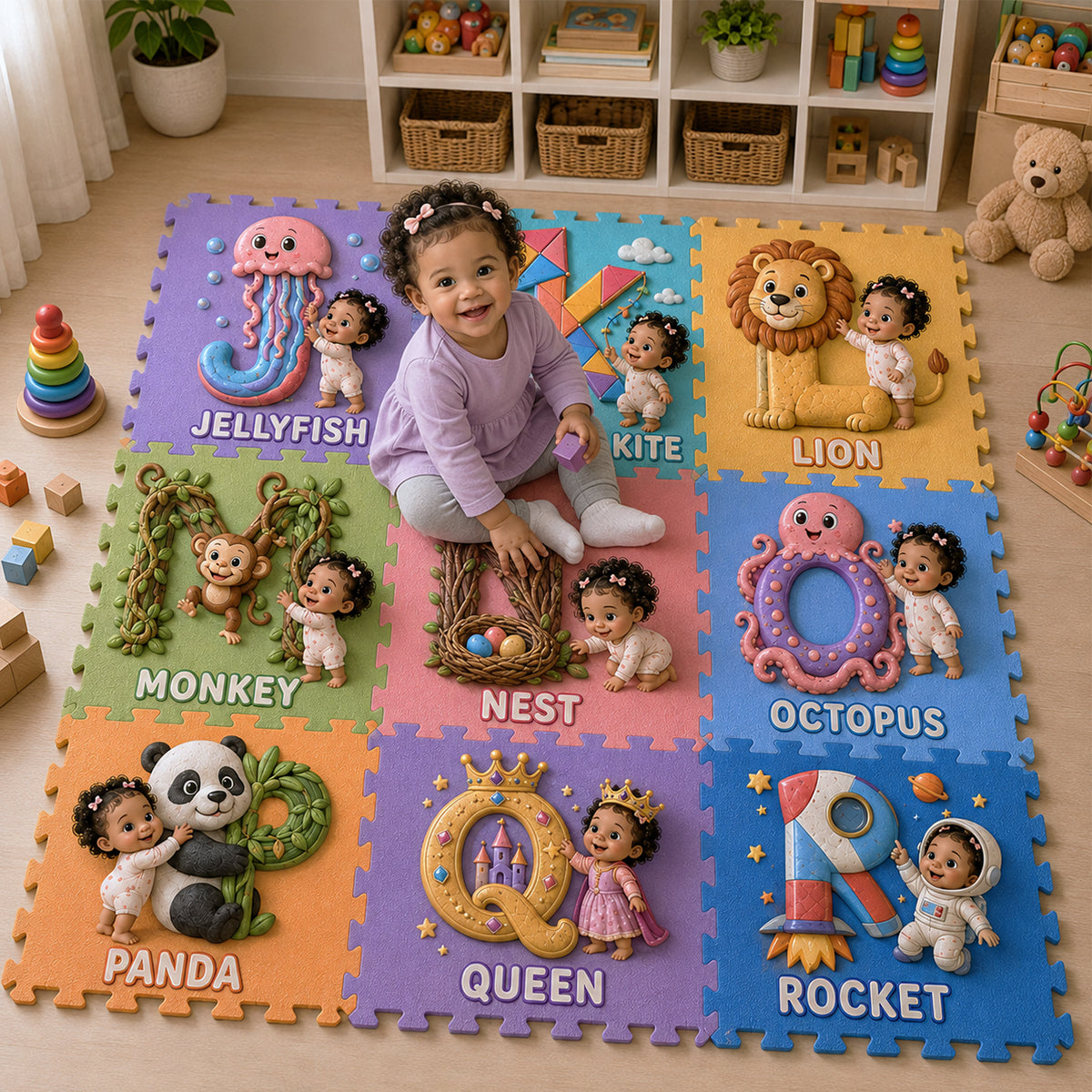 Learning Alphabet - Personalized Kid Foam Puzzle Mat