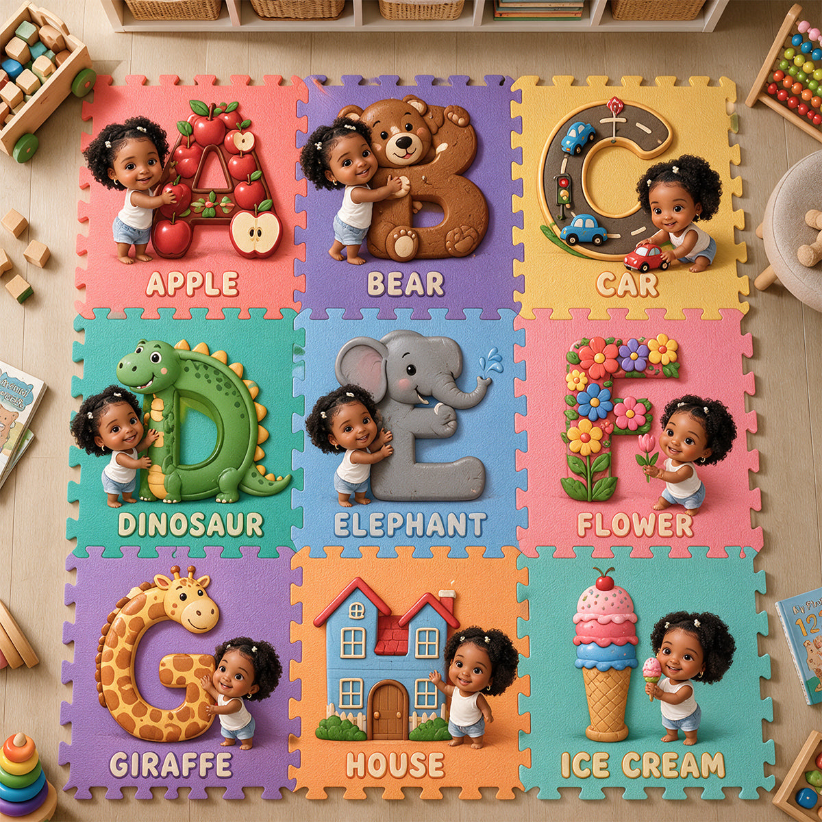 Learning Alphabet - Personalized Kid Foam Puzzle Mat