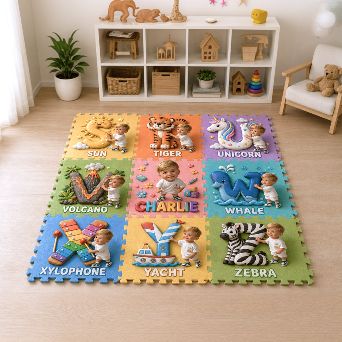 Learning Alphabet - Personalized Kid Foam Puzzle Mat
