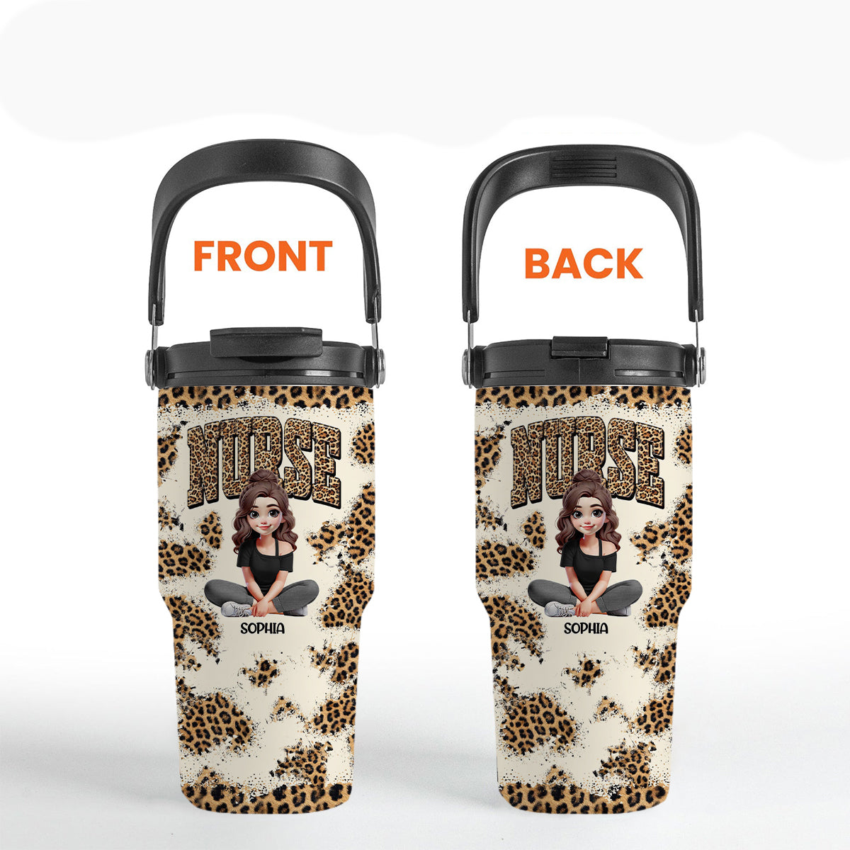 Nurse Life – Personalisierter Pflegebecher mit Griff