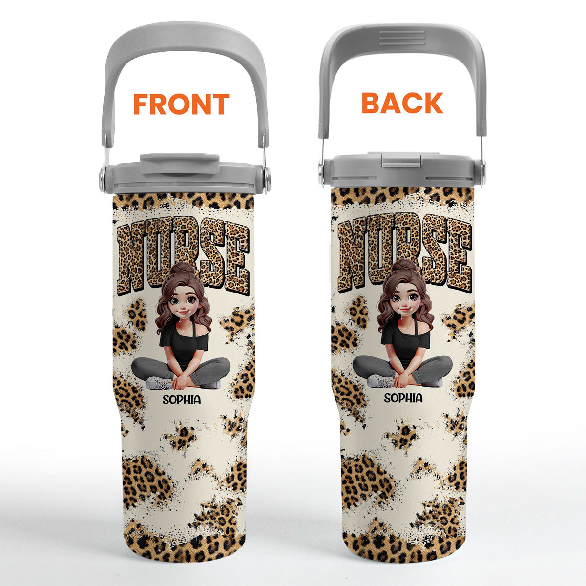 Nurse Life – Personalisierter Pflegebecher mit Griff