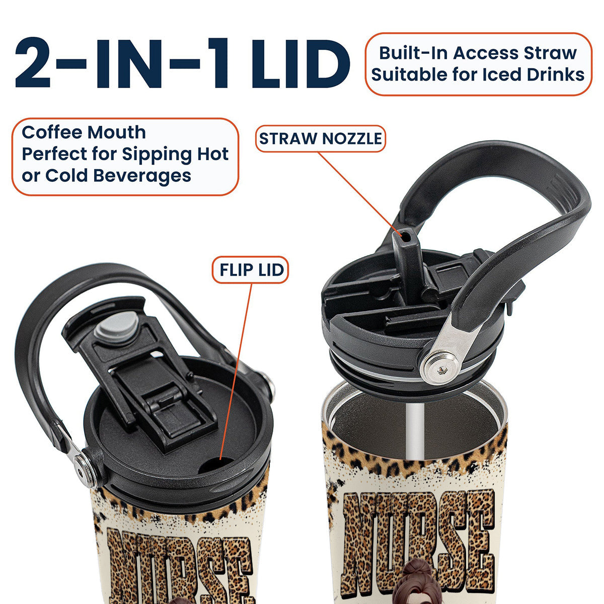 Nurse Life – Personalisierter Pflegebecher mit Griff