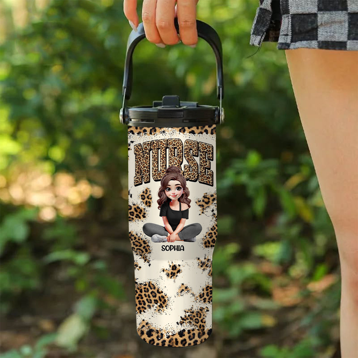 Nurse Life – Personalisierter Pflegebecher mit Griff