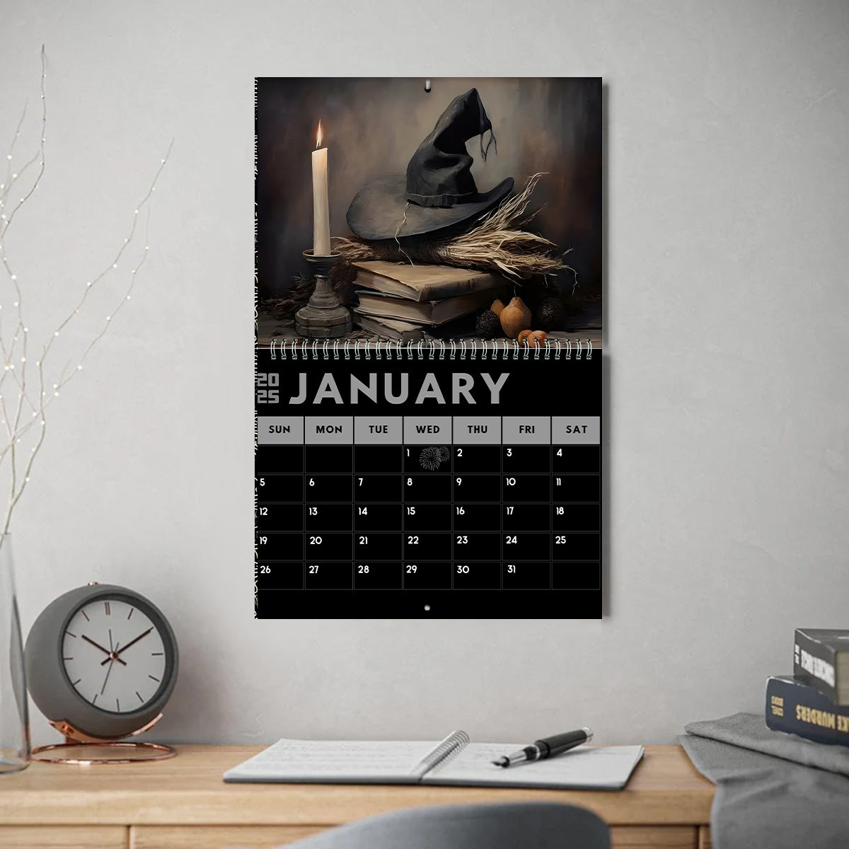 Witches Calendar 2025 - Personalized Witch Wall Calendar & Desk Calendar