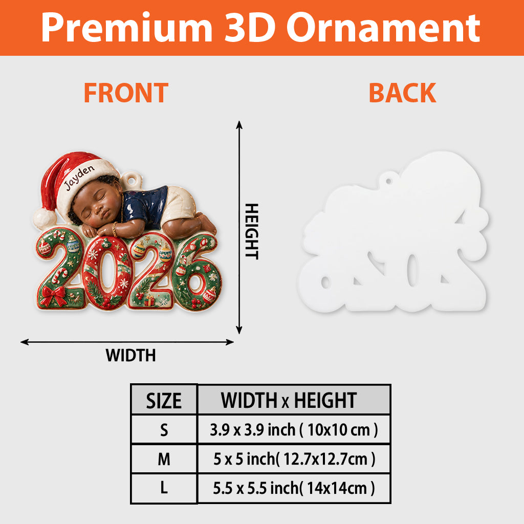 My 1st Christmas - Personalized Newborn Premium 3D Ornament