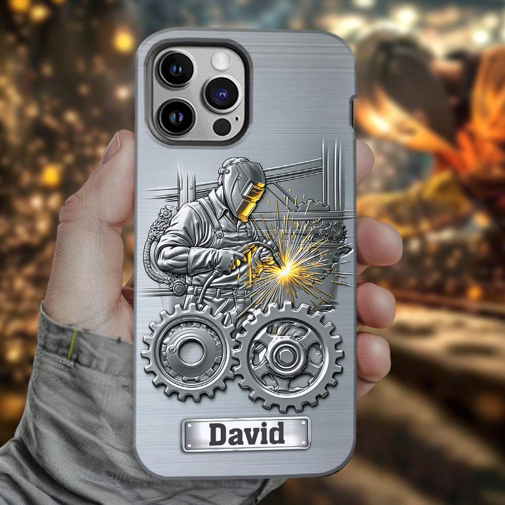 Aus Starken werden Schweißer – Personalisierte Handyhülle mit Schweißer-Motiv