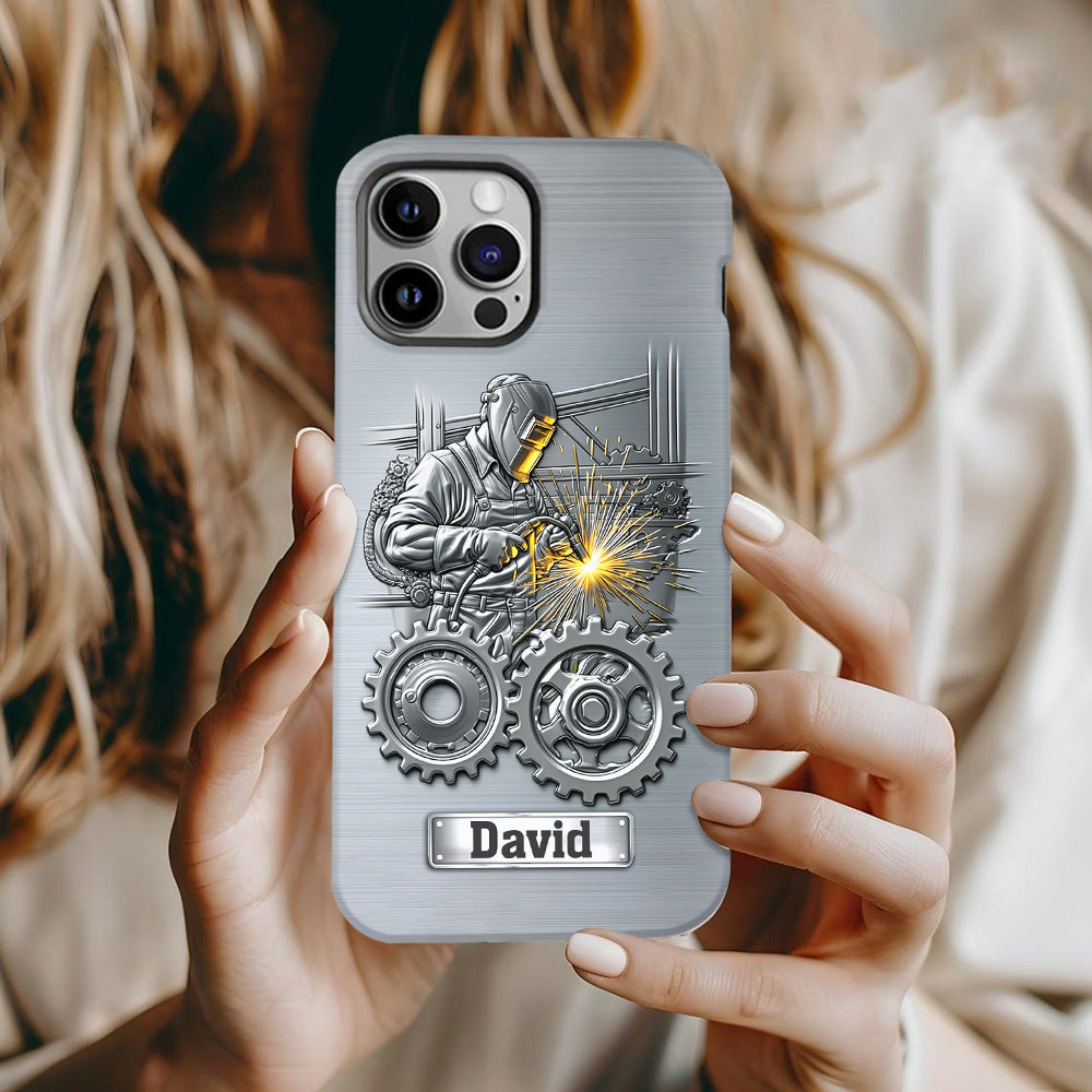 Aus Starken werden Schweißer – Personalisierte Handyhülle mit Schweißer-Motiv
