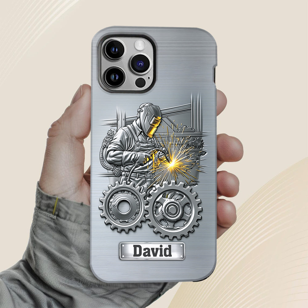 Aus Starken werden Schweißer – Personalisierte Handyhülle mit Schweißer-Motiv