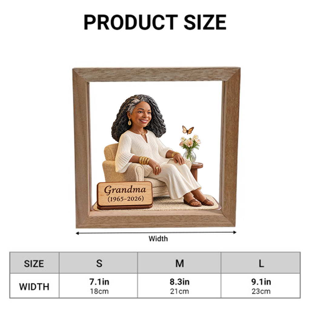 Custom Any Photo - Personalized Memorial Wooden Frame LED Light