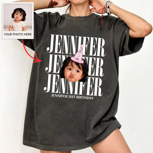 Birthday Gift - Personalized Birthday Washed T-Shirt