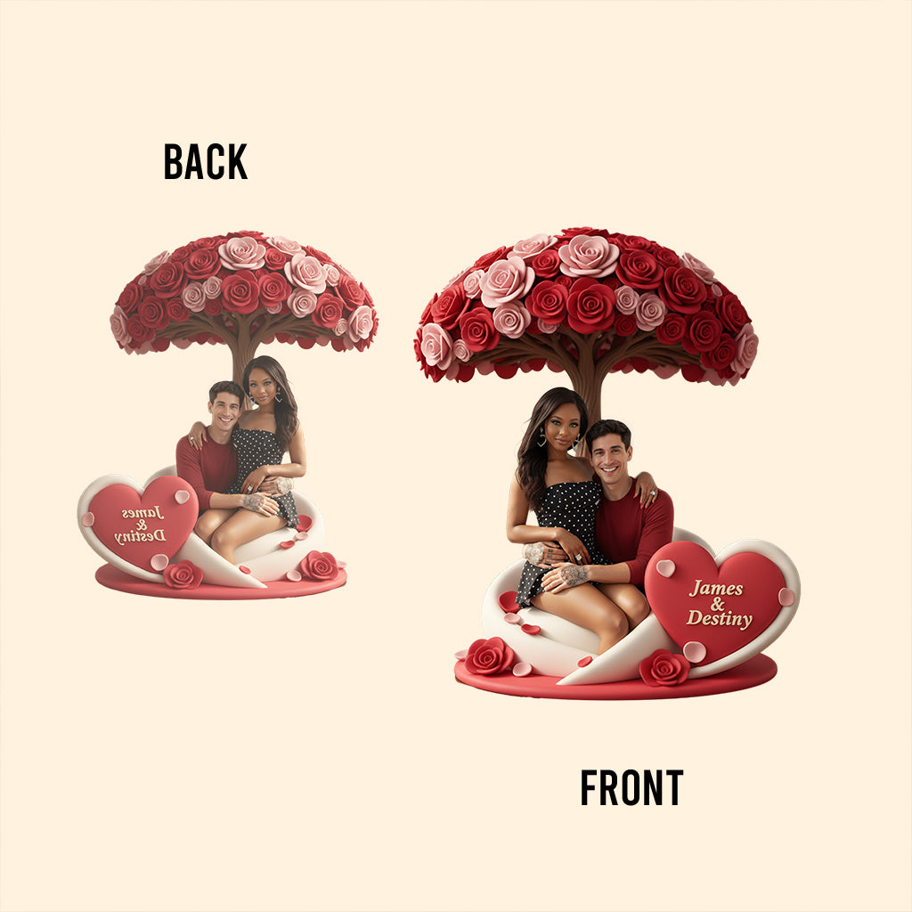 Individuell gestaltete Acrylplakette für Paare nach Foto – Personalisierte Acrylplakette in individueller Form