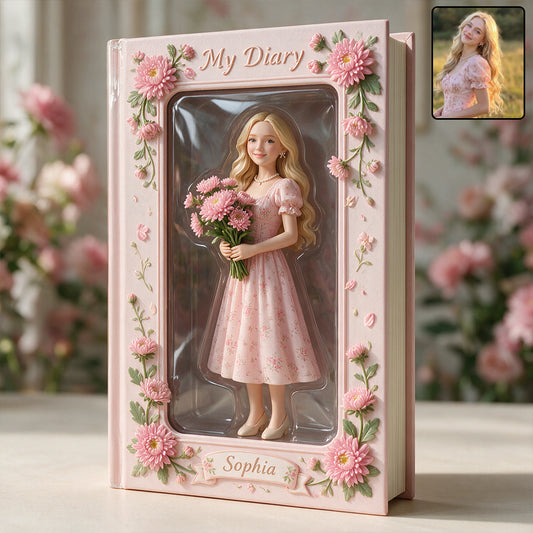 My Personal Flower Notebook - Personalized Self Love Leather Journal