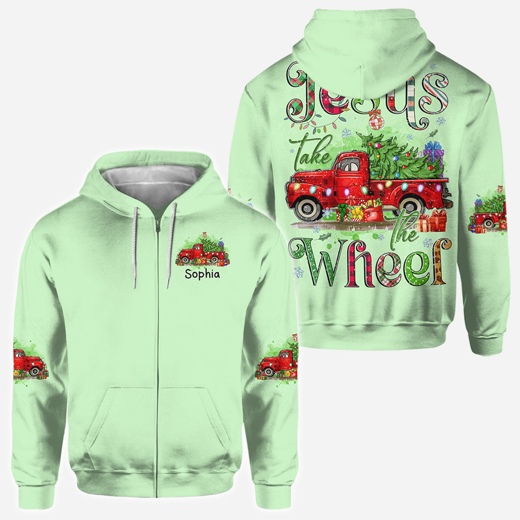 Jesus Take The Wheel - Personalisiertes Weihnachtsshirt