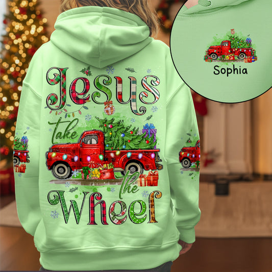 Jesus Take The Wheel - Personalisiertes Weihnachtsshirt