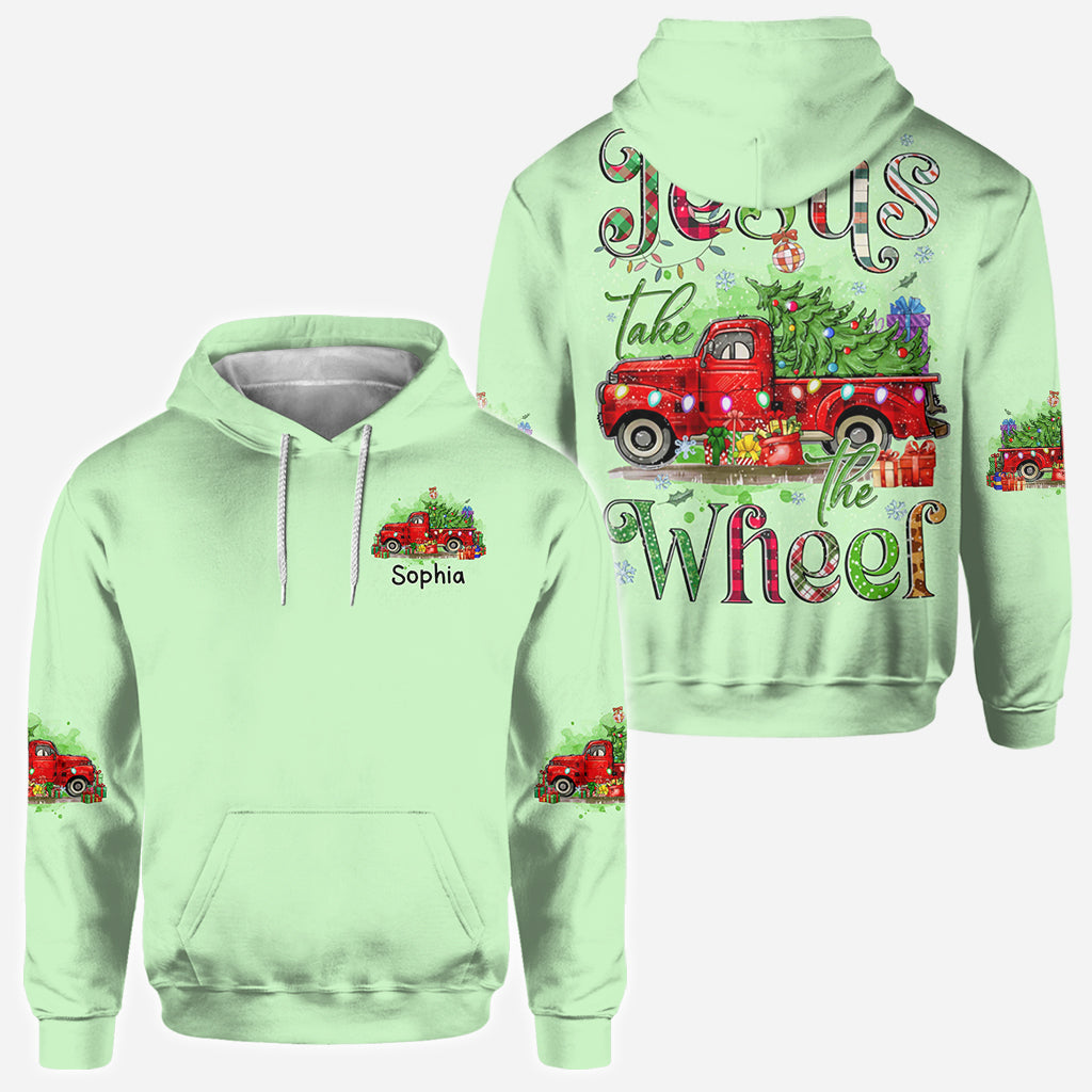 Jesus Take The Wheel - Personalisiertes Weihnachtsshirt