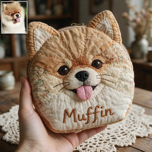 Pet Mom Pouch, Travel Pouch - Personalized Dog Plush Pouch