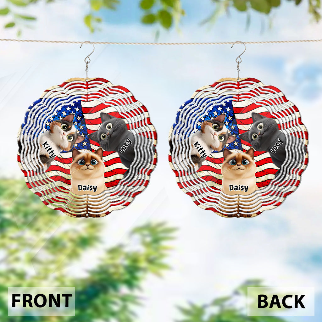 Patriot Cat - Personalisierter Katzen-Windspinner