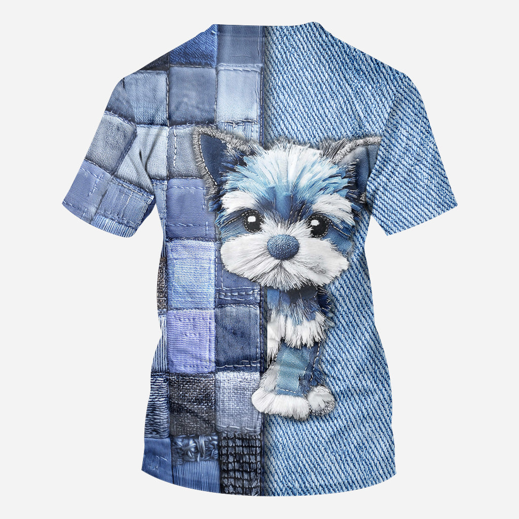 Ich liebe Yorkshire Terrier – Personalisiertes T-Shirt mit Hundemotiv