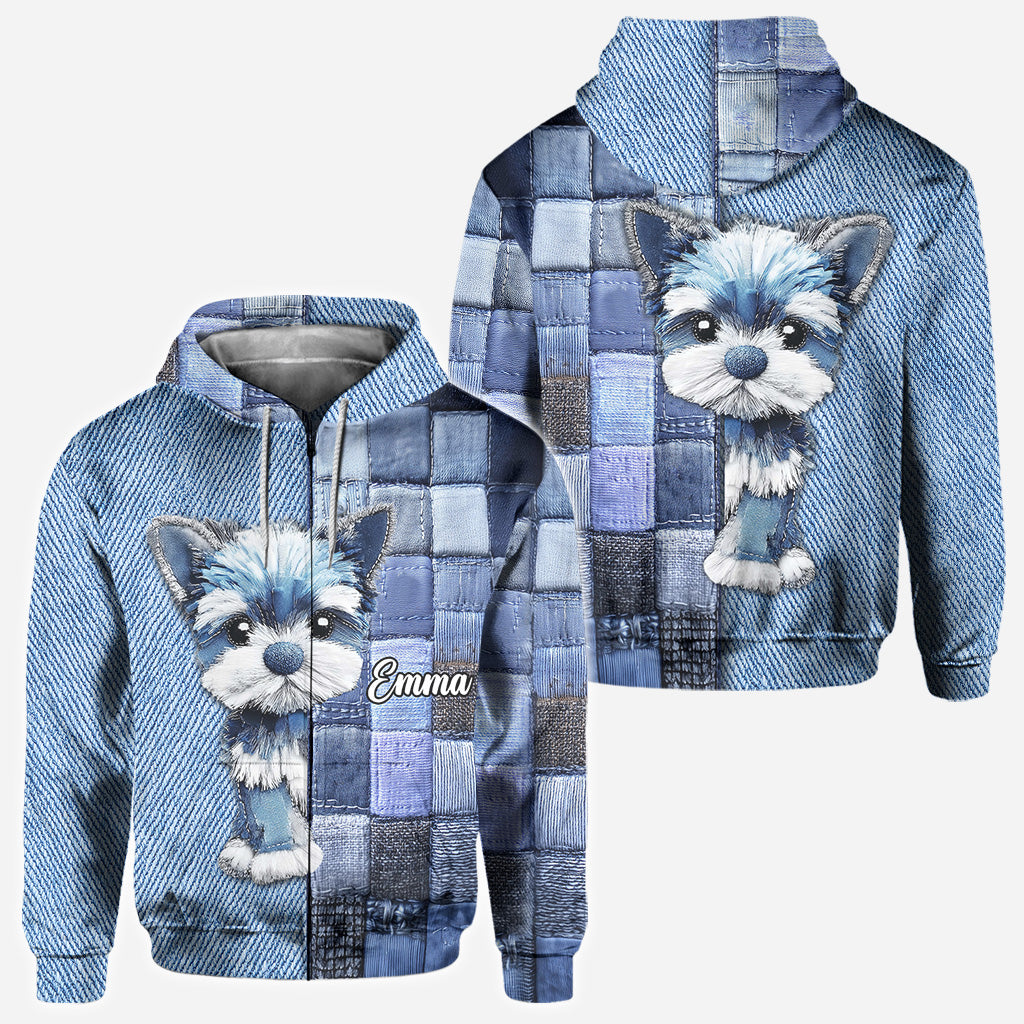 Ich liebe Yorkshire Terrier – Personalisiertes T-Shirt mit Hundemotiv