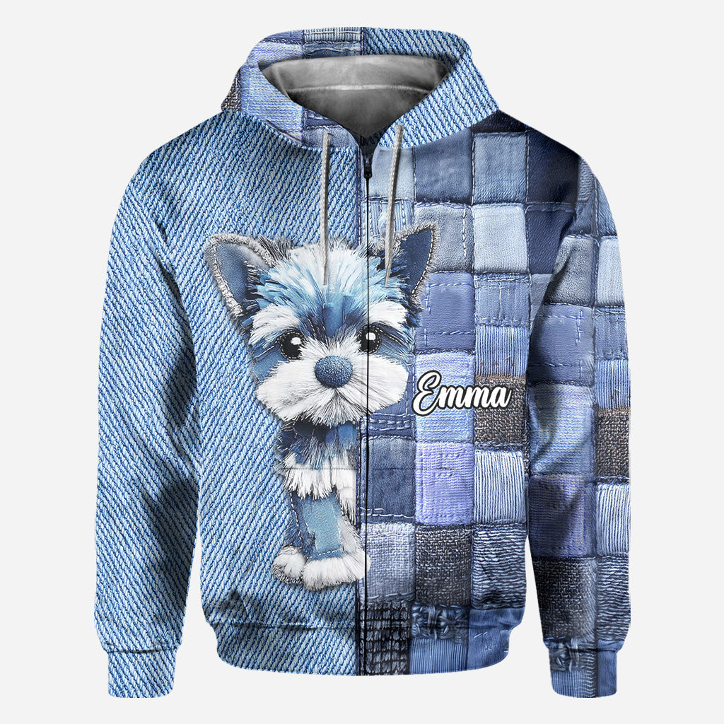 Ich liebe Yorkshire Terrier – Personalisiertes T-Shirt mit Hundemotiv