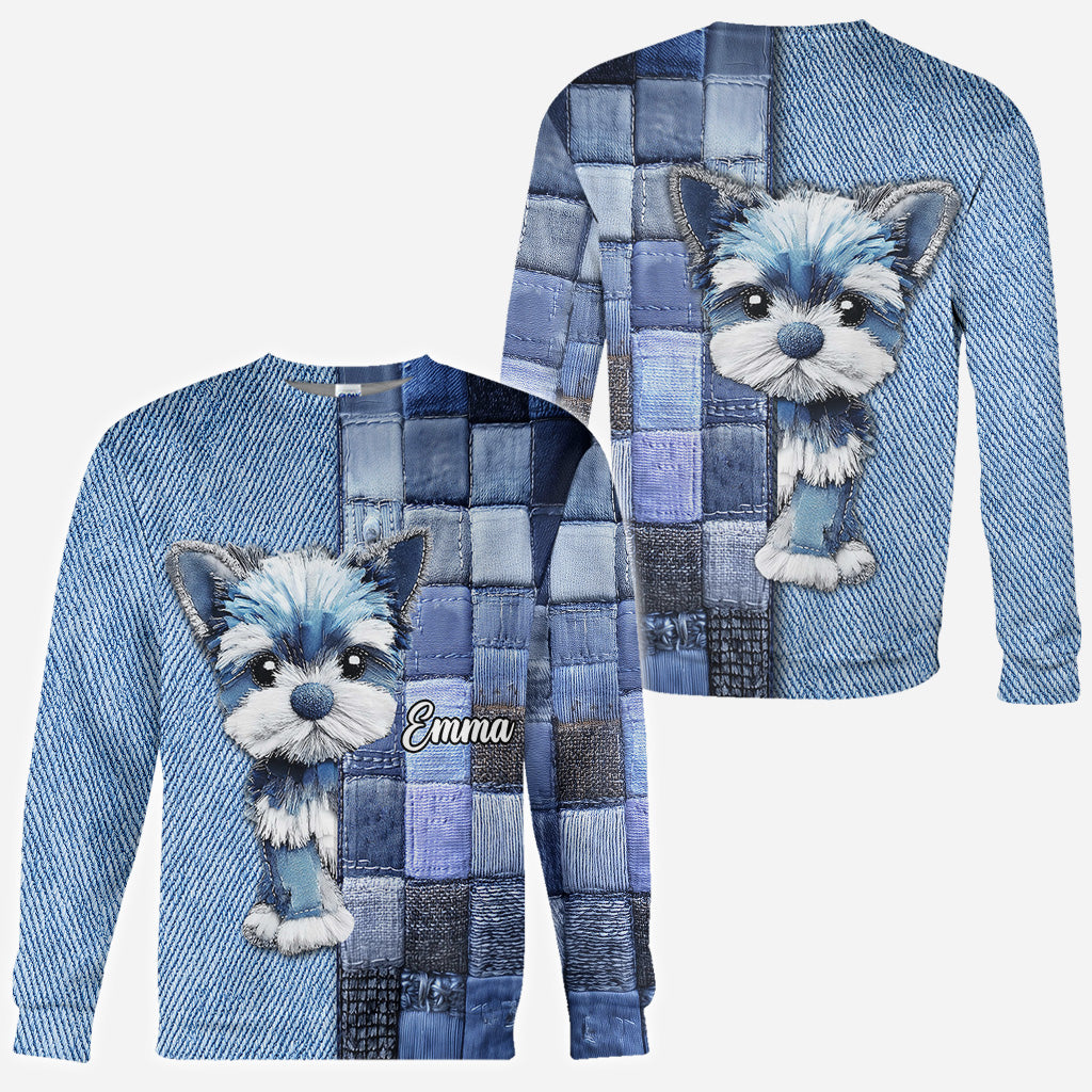 Ich liebe Yorkshire Terrier – Personalisiertes T-Shirt mit Hundemotiv