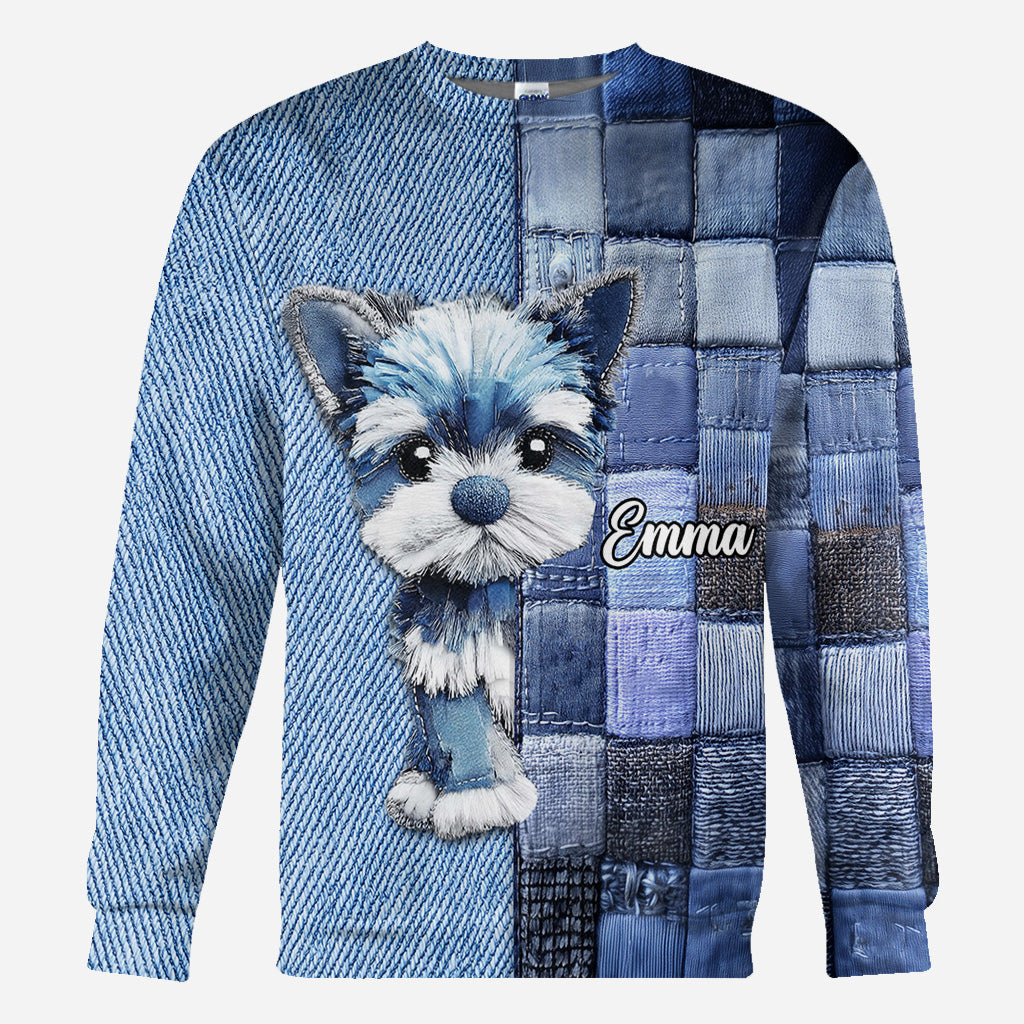 Ich liebe Yorkshire Terrier – Personalisiertes T-Shirt mit Hundemotiv