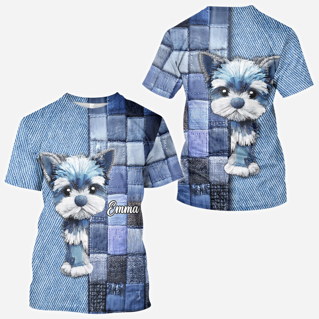 Ich liebe Yorkshire Terrier – Personalisiertes T-Shirt mit Hundemotiv